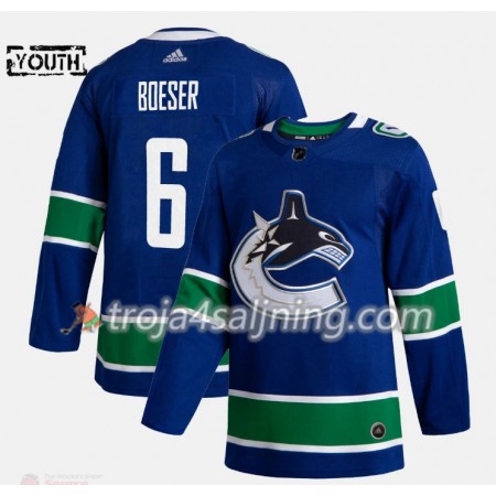 Vancouver Canucks tröja Brock Boeser 6 2019-2020 Adidas Blå Authentic - NHL Tröjor Barn